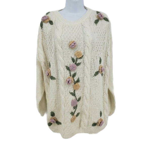 Vintage Sweaters - Vintage 90s Y2K Needles And Yarn Knit Sweater